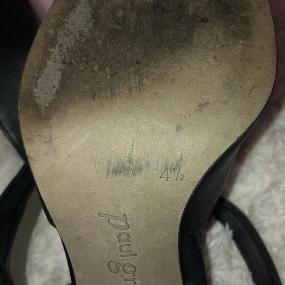 Paul green black leather heels with Velcro ankle strap size 7 - Picture 7 of 10